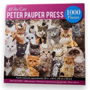 All The CATS Peter Pauper Press JIGSAW PUZZLE 1000 Piece 28”x20”Funny Cute NEW